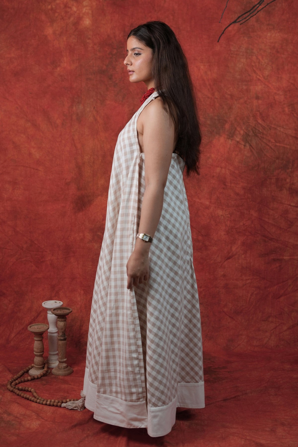 Mala Check Circle Dress