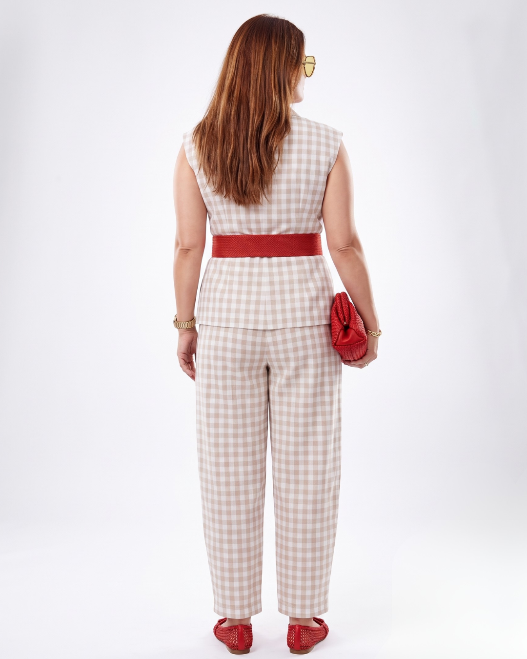 Soft Check with Barell Pants Combo