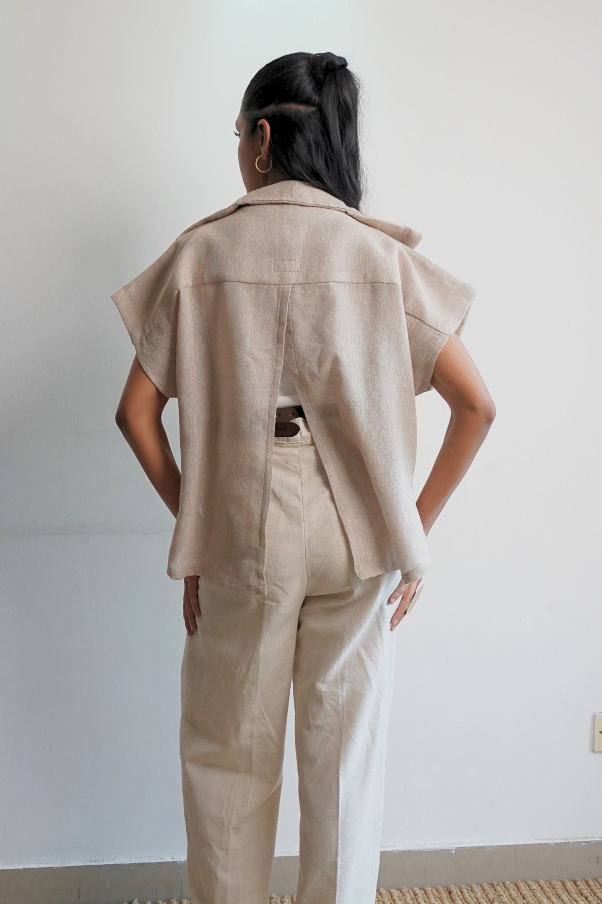 The Everyday Embroidered Soul Jacket Cape (Green Motif)