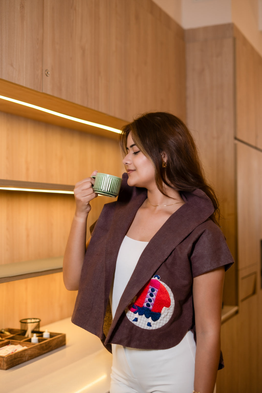 The everyday embroidered soul jacket cape